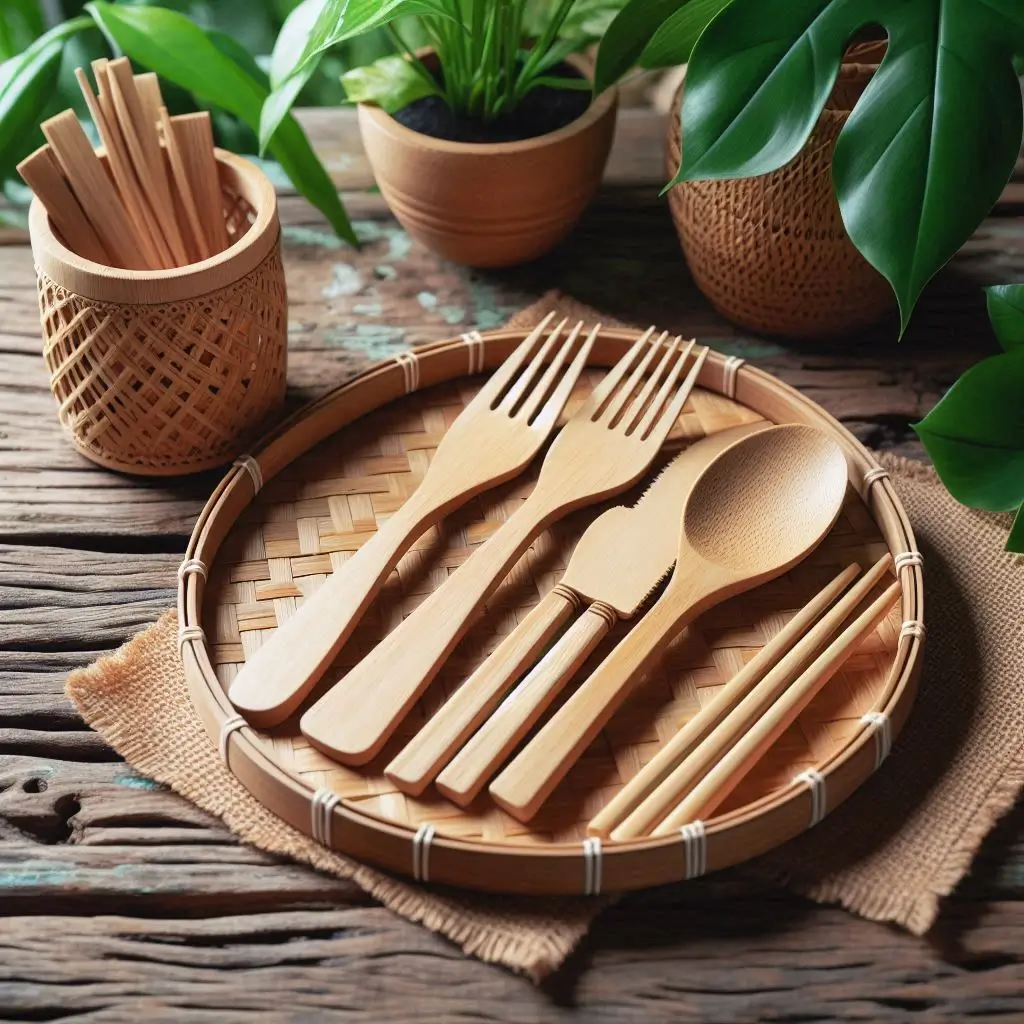 Eco-friendly bamboo utensils